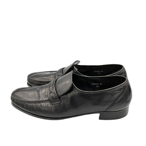 Florsheim COMO Moc Toe  Strap Loafer Black Leather 14 slip on - Picture 4 of 10